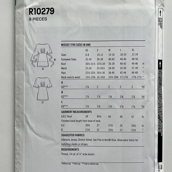 Lot of 4 Recent EASY SEWING PATTERNS New Look R10541 R10279 R10274 R 10286 - Picture 7 of 14